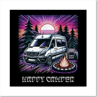 Happy camper sprinter van Posters and Art